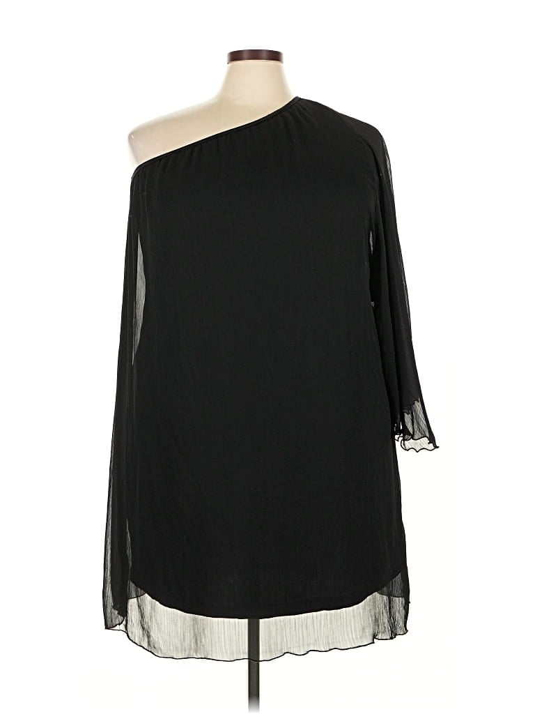 Pre-owned Ashley Stewart 3/4 Sleeve Blouse In Black