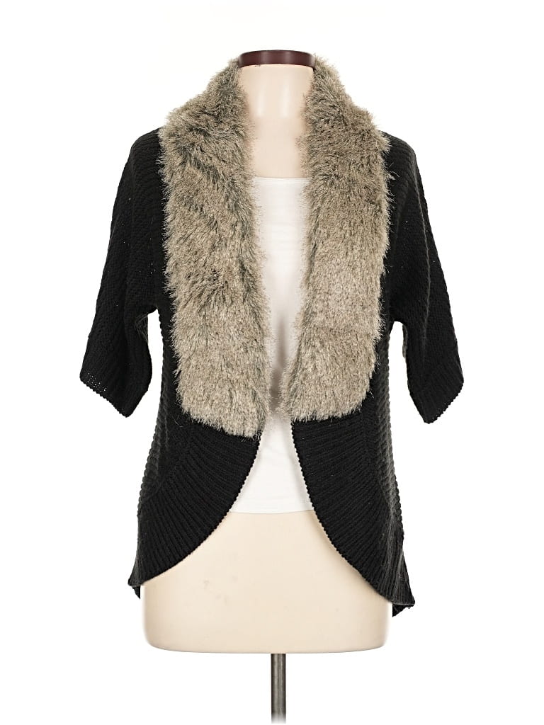 Pre-owned Bcbgmaxazria Cardigan Sweater In Black