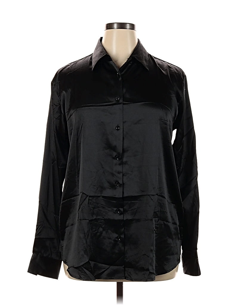 Pre-owned Unbranded Long Sleeve Blouse In Black