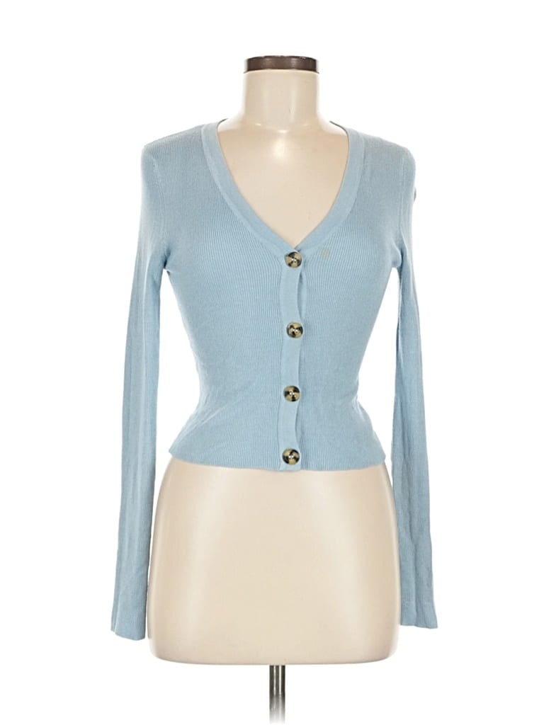 Pre-owned Fashion Nova Cardigan Sweater In Blue