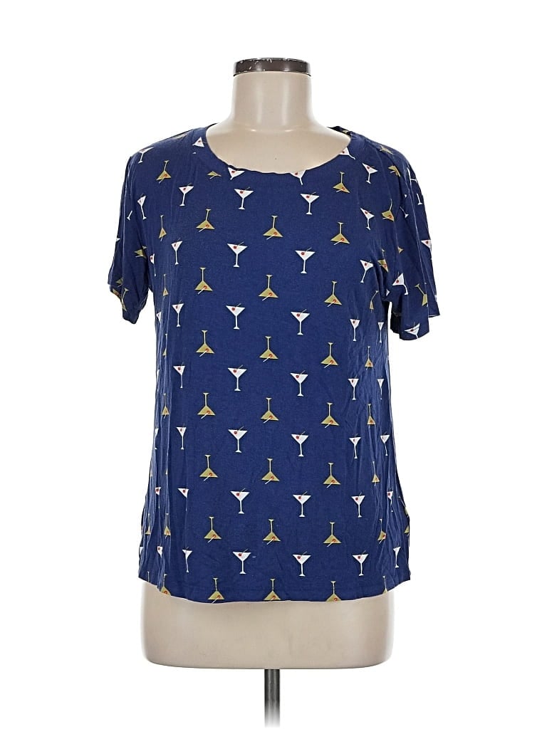 Pre-owned Modcloth Short Sleeve T-shirt In Blue