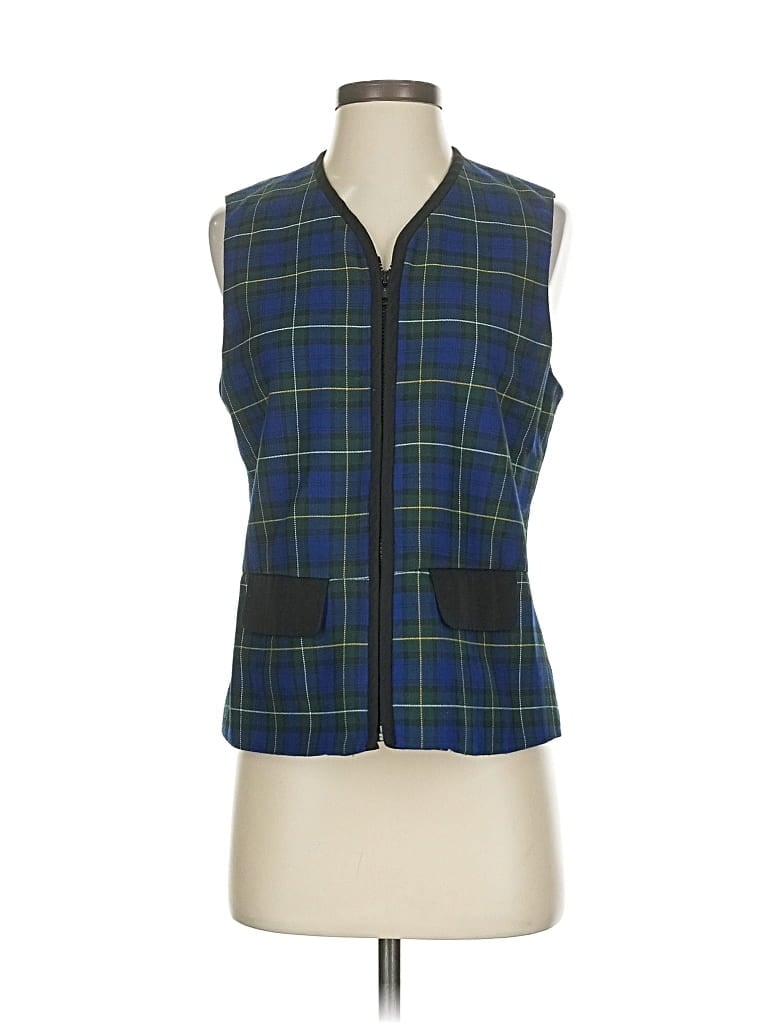 Pre-owned Leslie Fay Vest In Blue