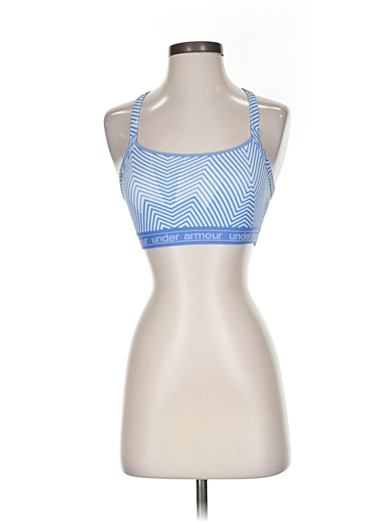 Pre-owned Under Armour Tank Top Blue Halter Neckline Tops