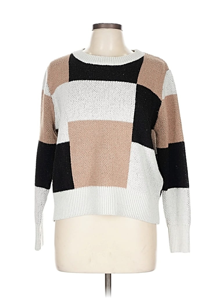 Pre-owned Shein Pullover Sweater In Brown