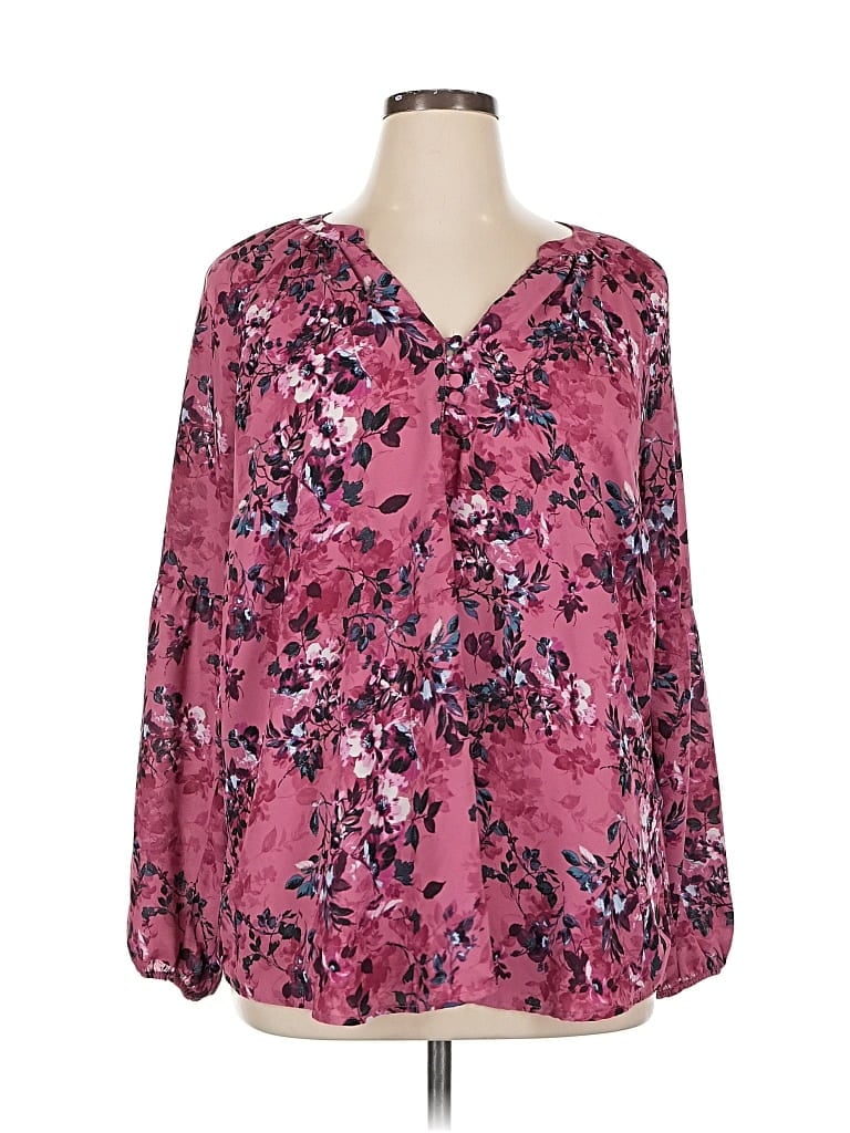 Pre-owned Torrid Long Sleeve Blouse In Pink