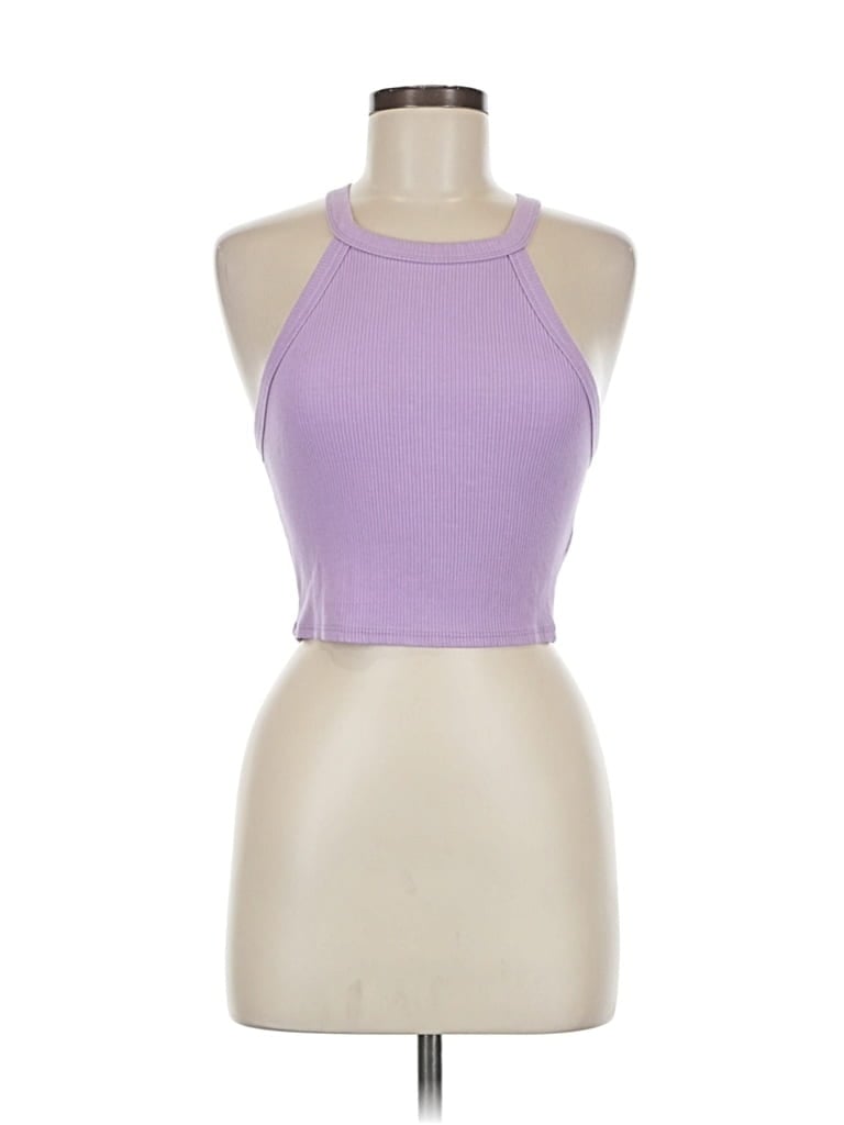 Pre-owned 21 Saints Tank Top Purple Halter Neckline Tops