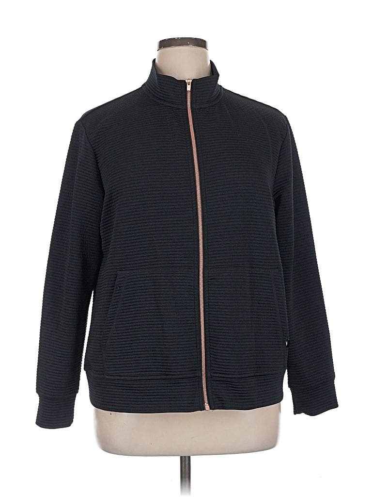 Pre-owned Skechers Cardigan Sweater In Black