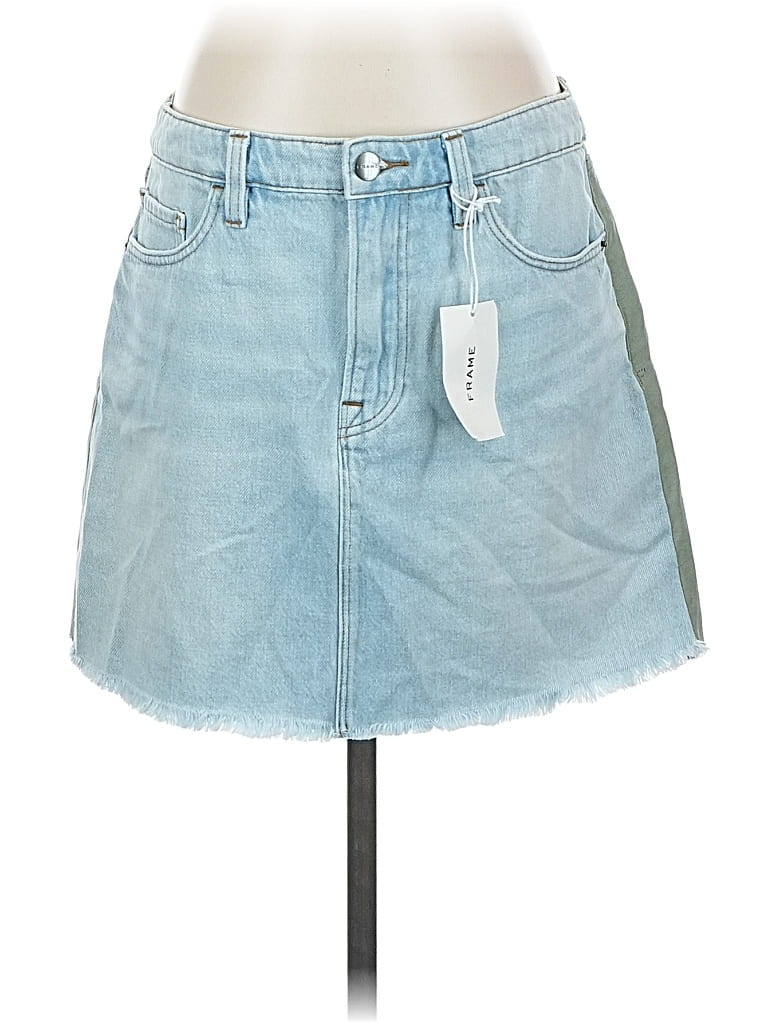 Frame Denim Skirt In Blue
