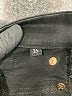 7 For All Mankind Chevron-herringbone Black Jeans Size 25 waist - photo 5