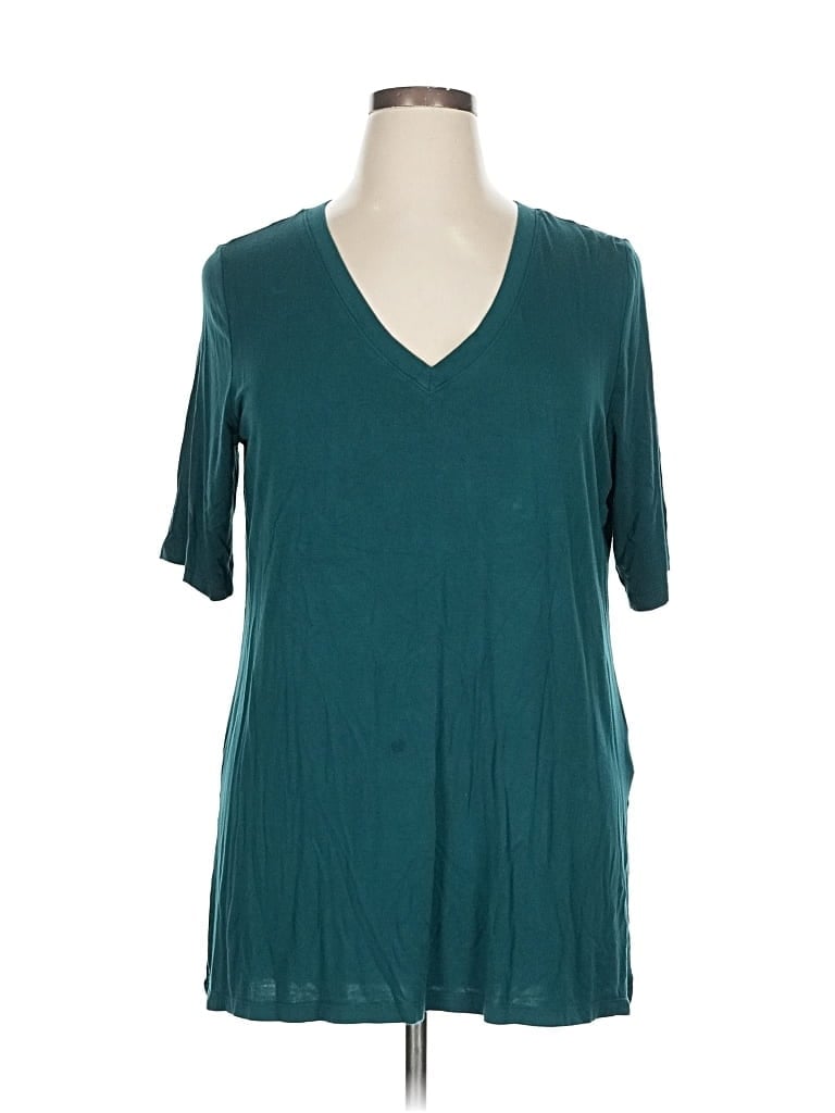 Pre-owned Torrid 3/4 Sleeve T-shirt In Blue