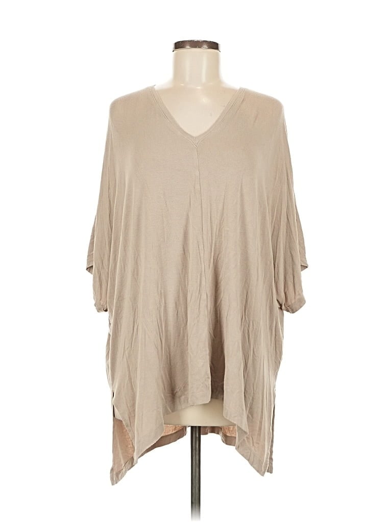 Pre-owned Nordstrom 3/4 Sleeve T-shirt In Brown