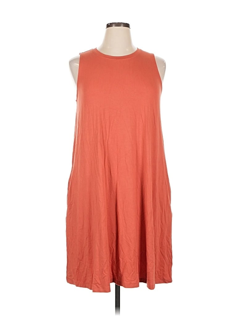 Pre-owned Time And Tru Casual Dress In Orange
