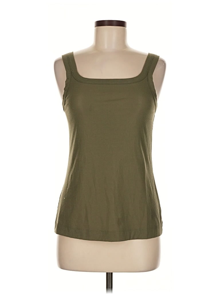 Pre-owned All In Motion Tank Top Green Square Neckline Tops