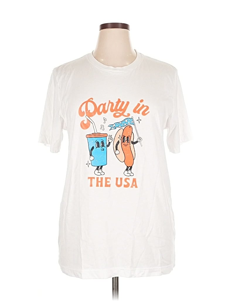 Pre-owned Bella+canvas Short Sleeve T-shirt In White