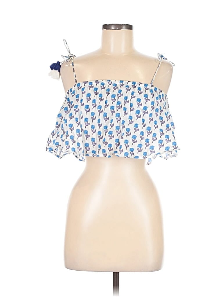 Pre-owned Kos Resort Sleeveless Blouse In Blue