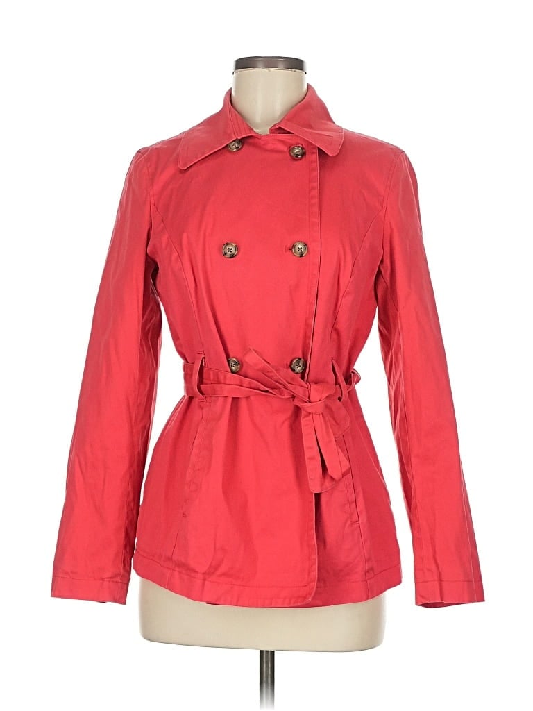 Pre-owned Brooks Brothers 346 Trenchcoat In Red