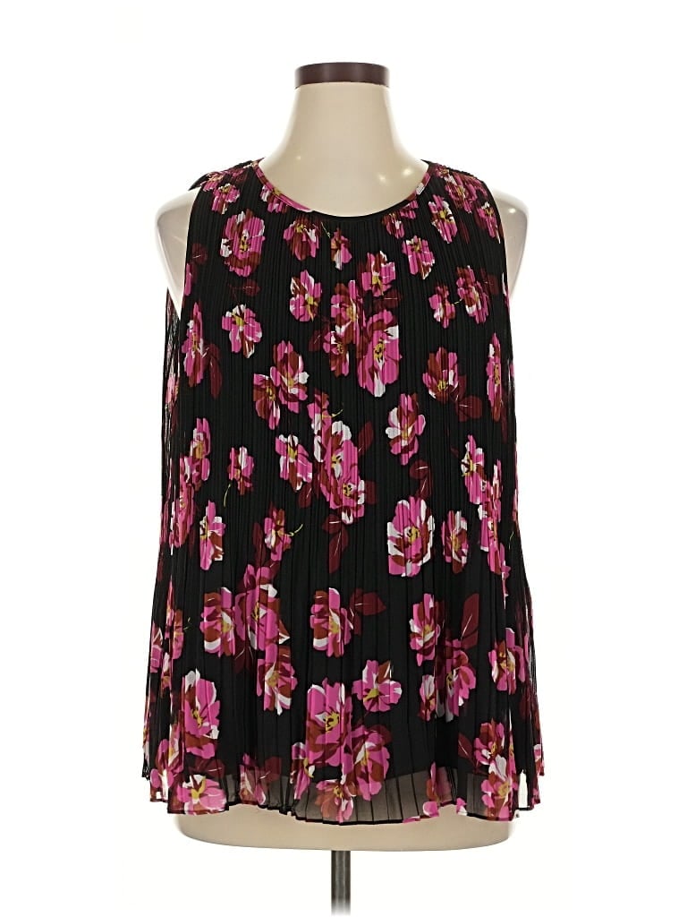 Pre-owned Halogen Sleeveless Blouse In Black