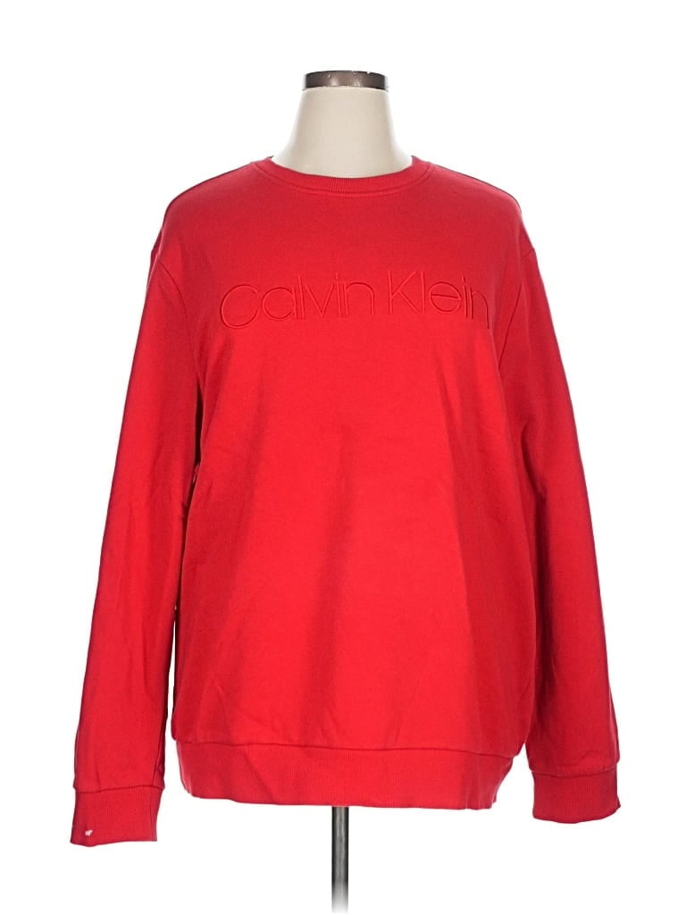 Pre-owned Calvin Klein Sweatshirt In Red