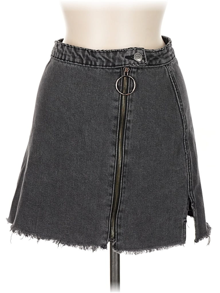 Pre-owned Denim Co Denim Skirt In Gray