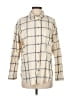 Universal Thread 100% Cotton Plaid Ivory Long Sleeve Button-Down Shirt Size S - photo 1