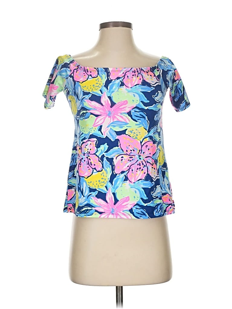 Pre-owned Lilly Pulitzer Short Sleeve T-shirt In Blue