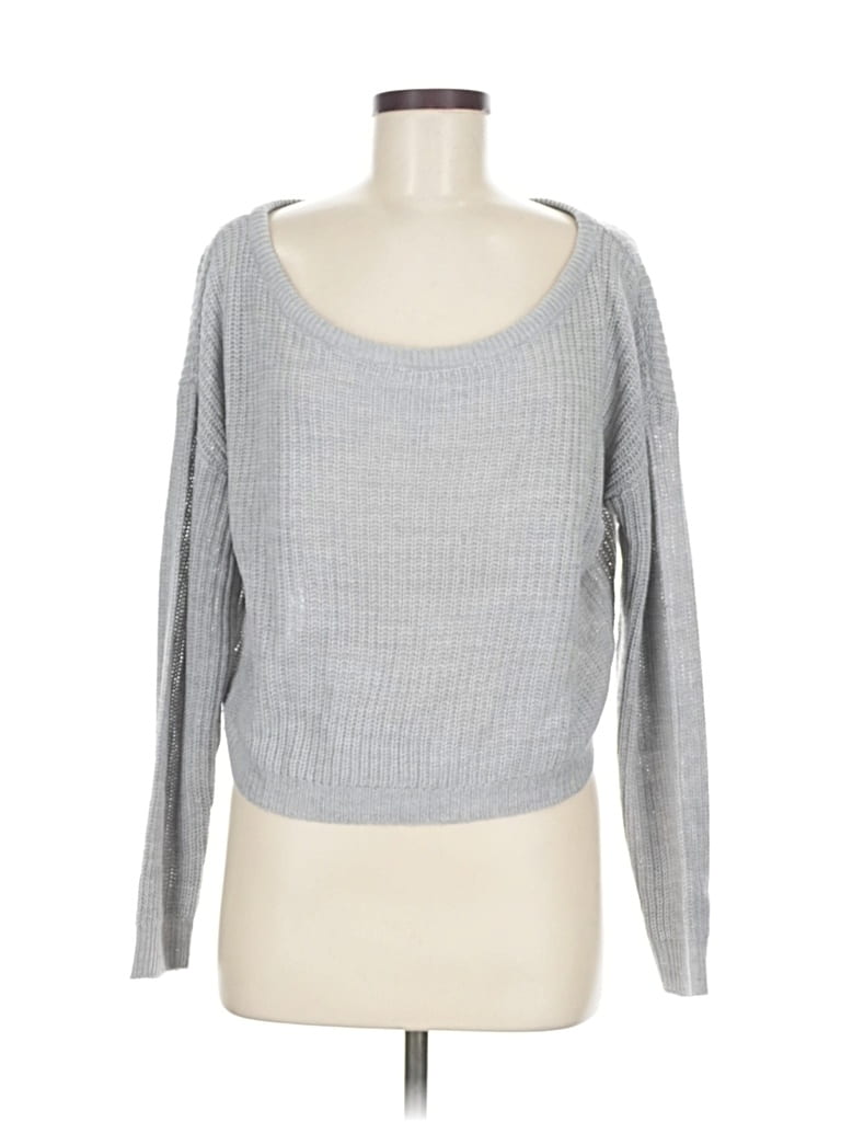 Prettylittlething Pullover Sweater In Gray