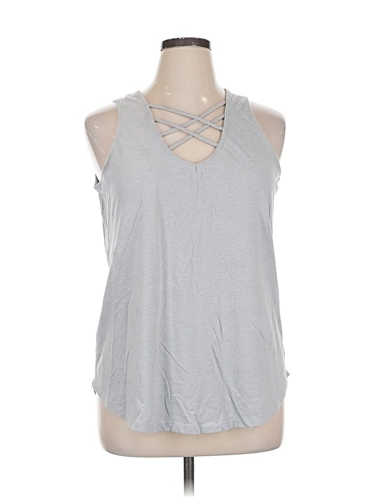 Pre-owned Maurices Tank Top Gray Halter Neckline Tops