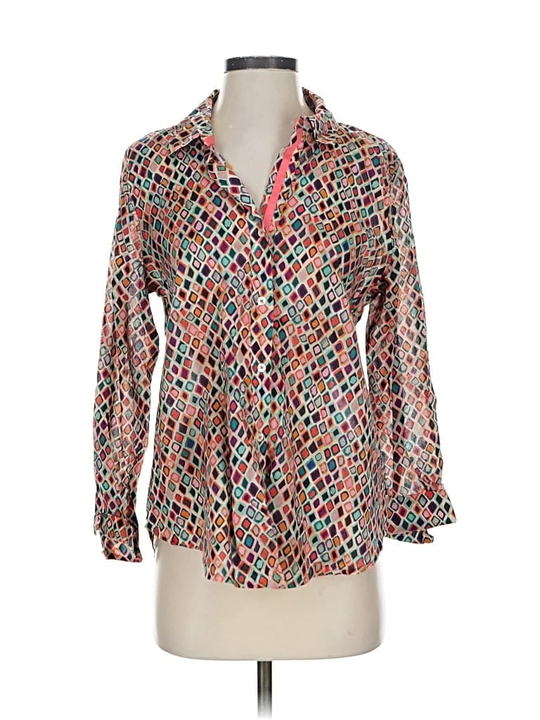 Pre-owned Nic + Zoe 3/4 Sleeve Blouse In Orange