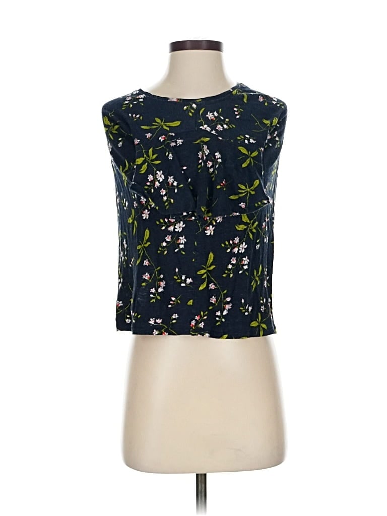 Pre-owned Ann Taylor Sleeveless T-shirt In Blue