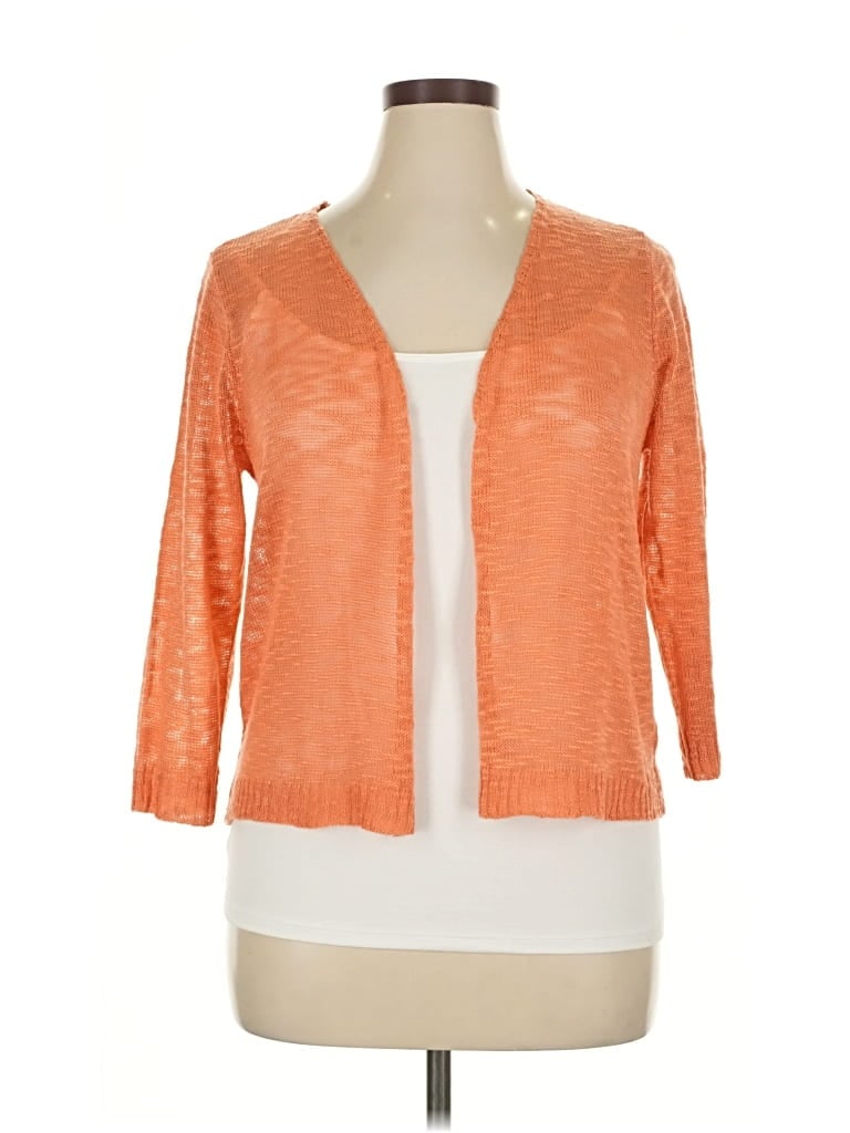 Pre-owned Dressbarn Cardigan Sweater In Orange