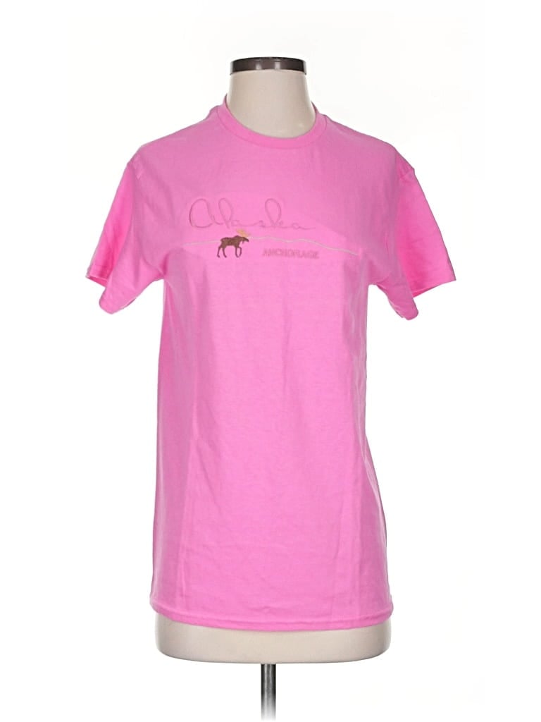 Gildan Short Sleeve T-shirt In Pink
