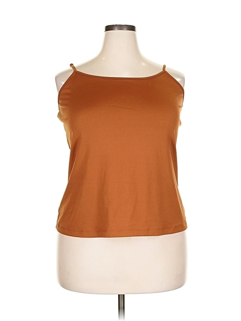 Pre-owned Lane Bryant Tank Top Brown Strapless Neckline Tops