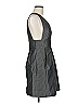 Theory Chevron-herringbone Gray Cocktail Dress Size 6 - photo 4