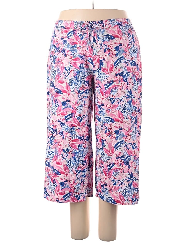 Pre-owned Stella Parker Linen Pants In Pink