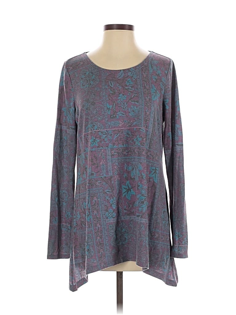 Pre-owned Coldwater Creek Long Sleeve T-shirt In Gray