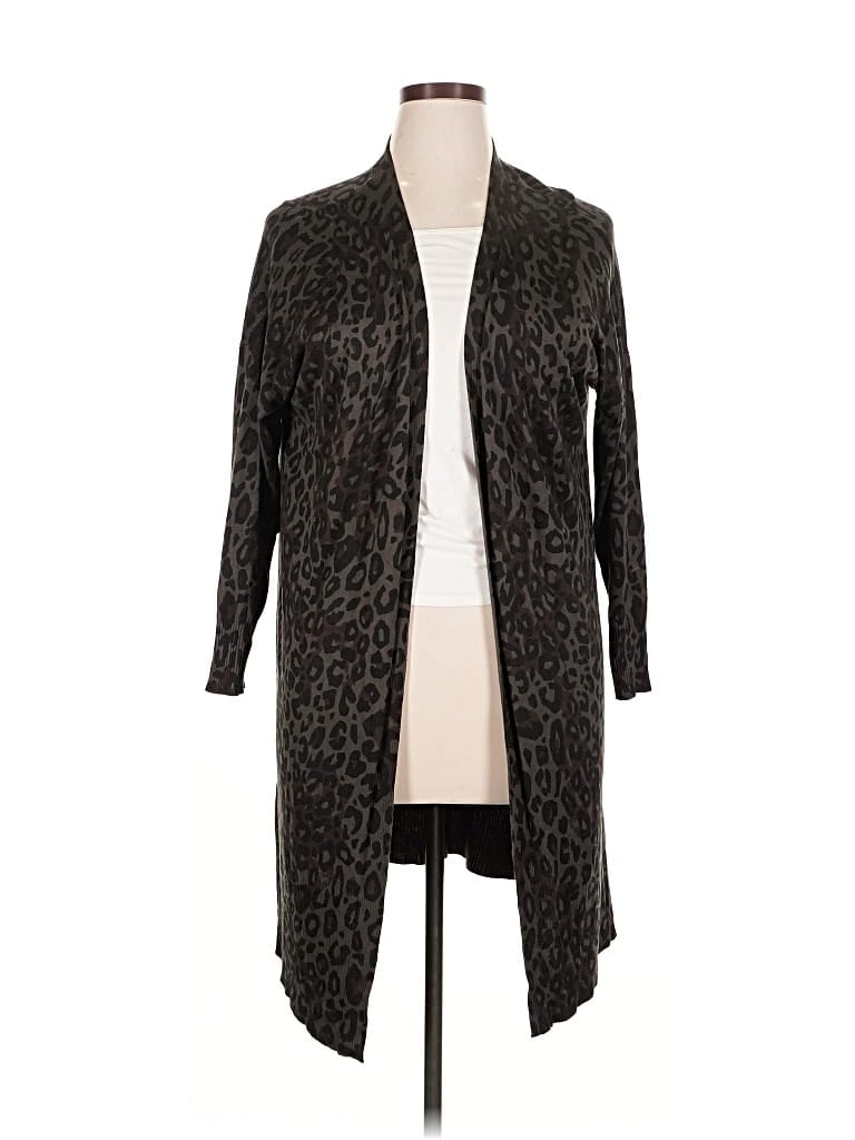 Pre-owned Terra & Sky Cardigan Sweater In Gray