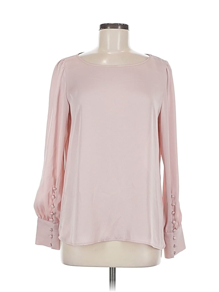Pre-owned Express Long Sleeve Blouse In Pink