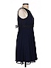 Donna Ricco 100% Polyester Solid Blue Cocktail Dress Size 10 - photo 4