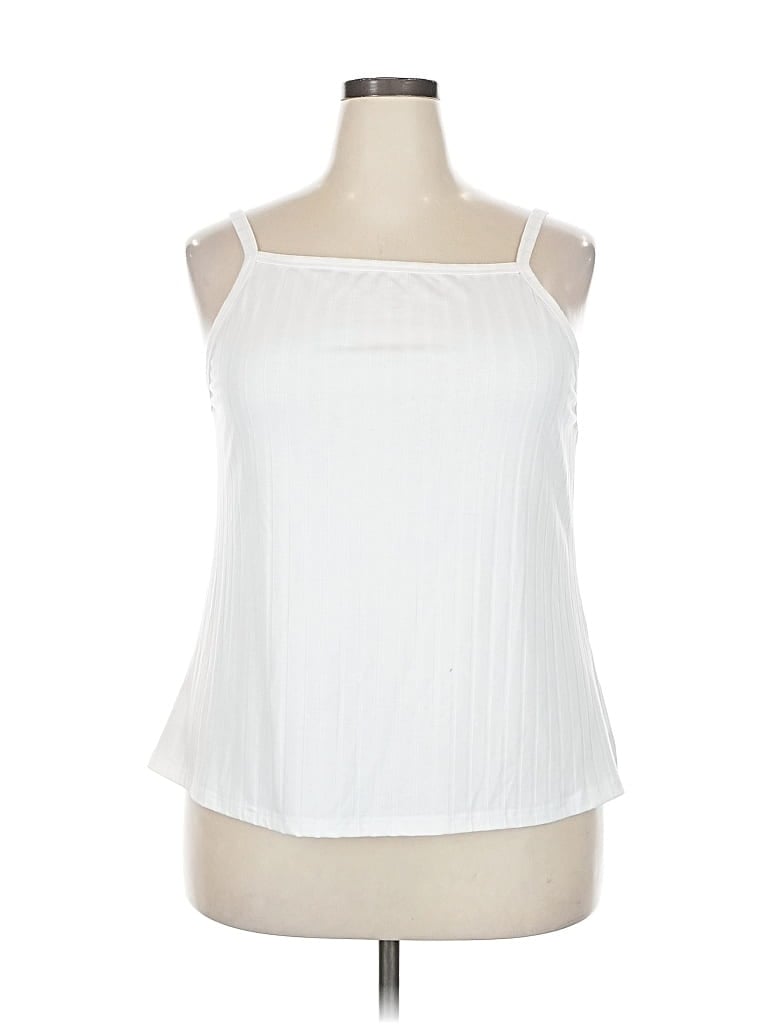 Pre-owned Unbranded Tank Top White Strapless Neckline Tops