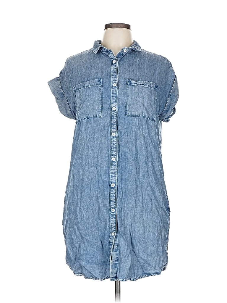 Pre-owned Velvet Heart Short Sleeve Button Down Shirt In Blue