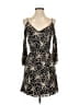 Sage 100% Polyester Print Black Cocktail Dress Size S - photo 1