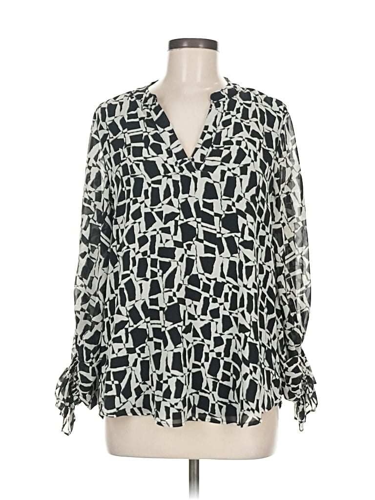 Pre-owned Vince Camuto Long Sleeve Blouse In Black