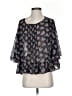 Anna Sui 100% Polyester Black 3/4 Sleeve Blouse Size XXS - photo 1