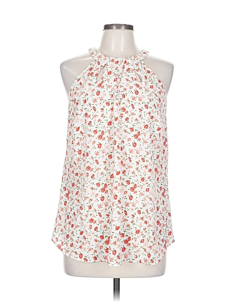 Pre-owned 7th Avenue Design Studio New York & Company Sleeveless Blouse In White
