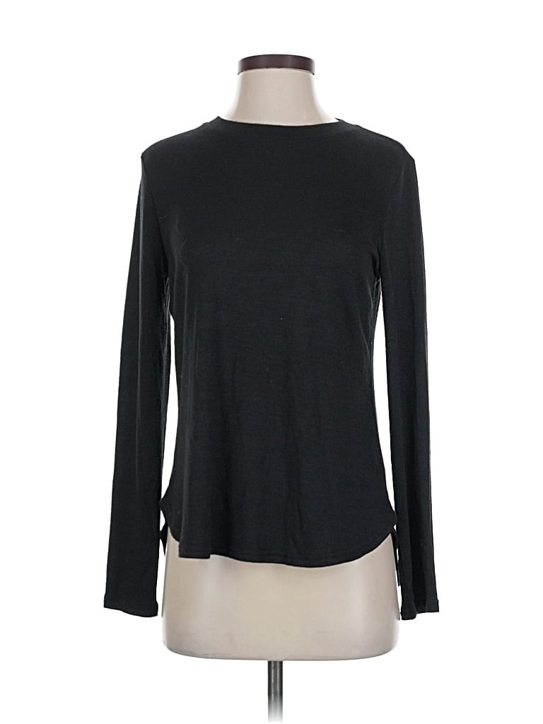 Pre-owned Banana Republic Long Sleeve T-shirt In Black