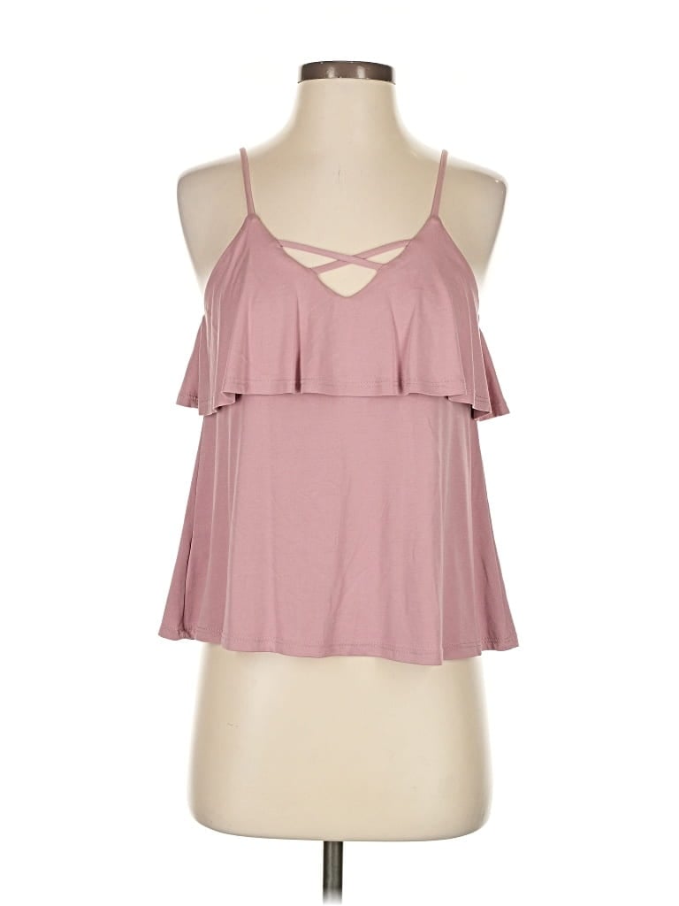 Pre-owned Lulus Sleeveless Top Pink Halter Neckline Tops