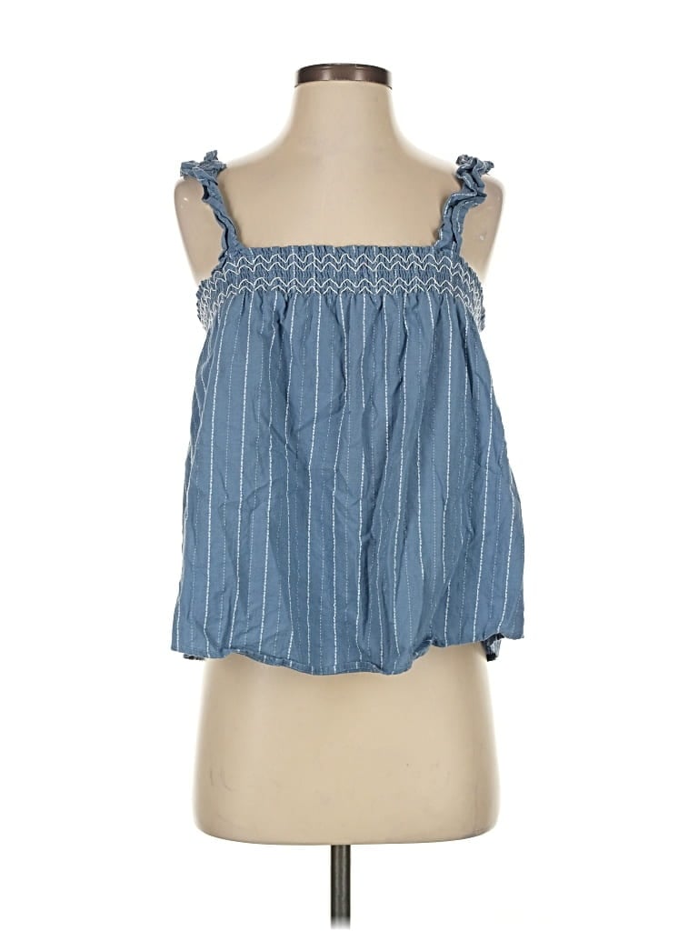 Pre-owned Easel Sleeveless Blouse In Blue