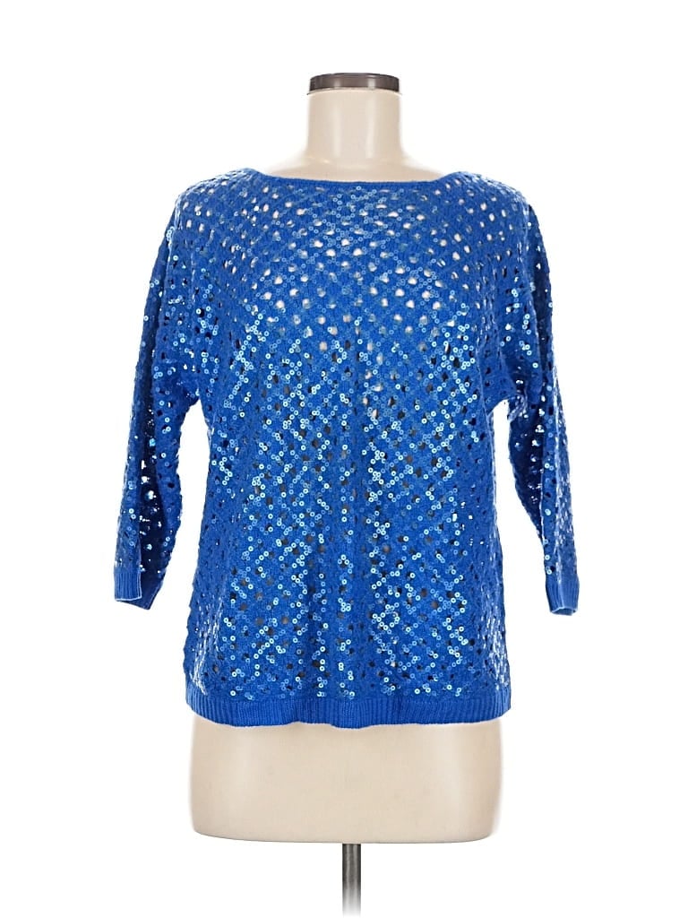 Pre-owned Chico's Pullover Sweater In Blue