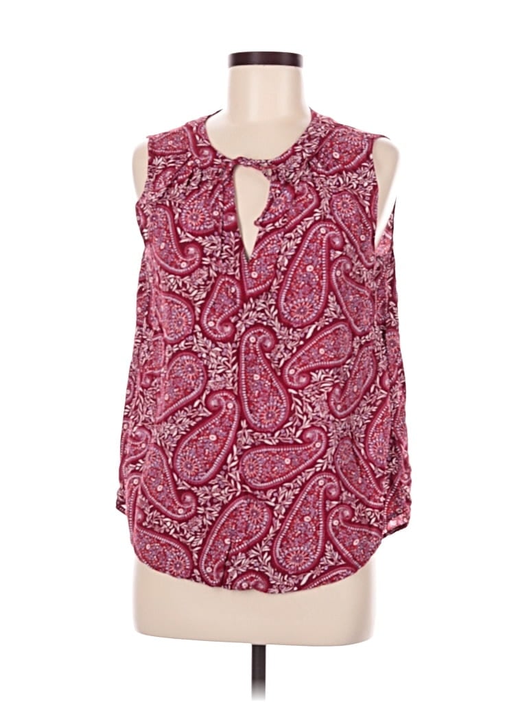 Pre-owned Old Navy Sleeveless Blouse In Burgundy