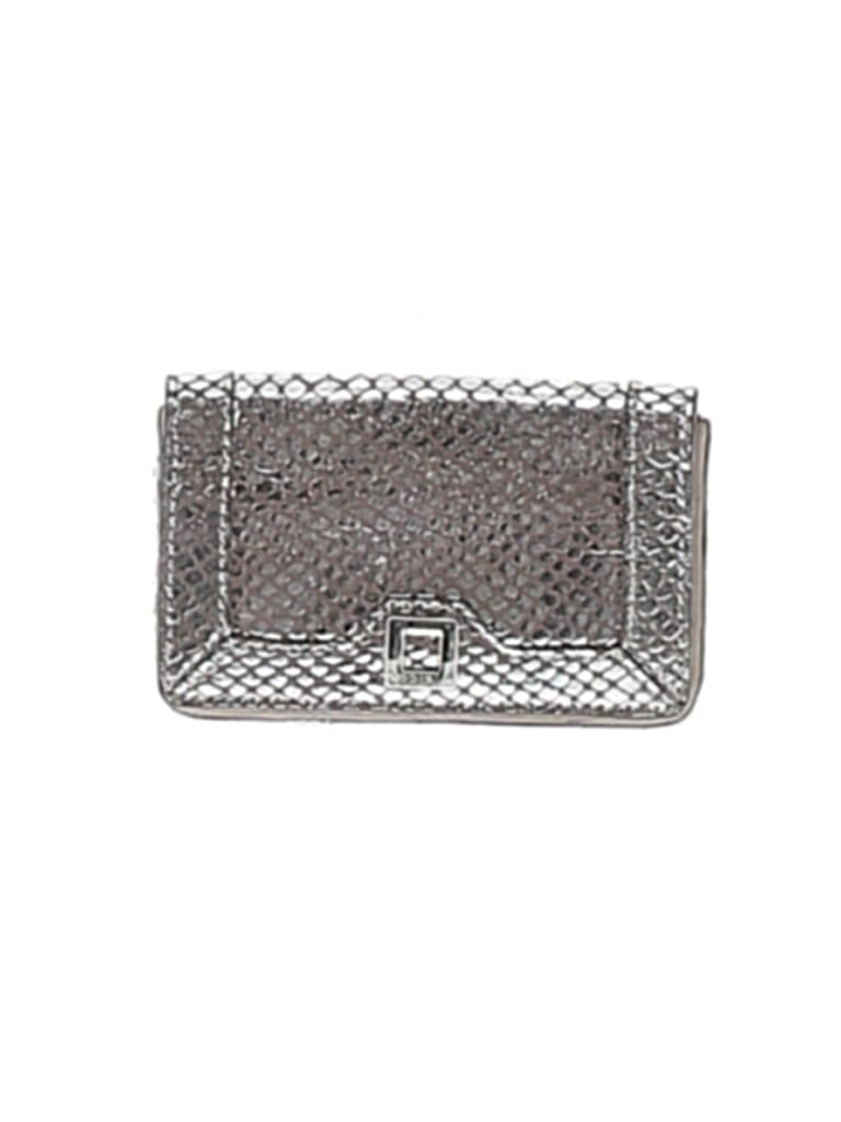 Pre-owned Lodis Leather Card Holder In Silver